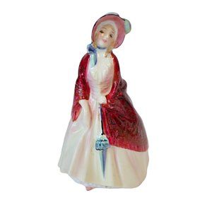 Vintage Royal Doulton Paisley Shawl Lady Porcelain Figurine Designed by L. Harra